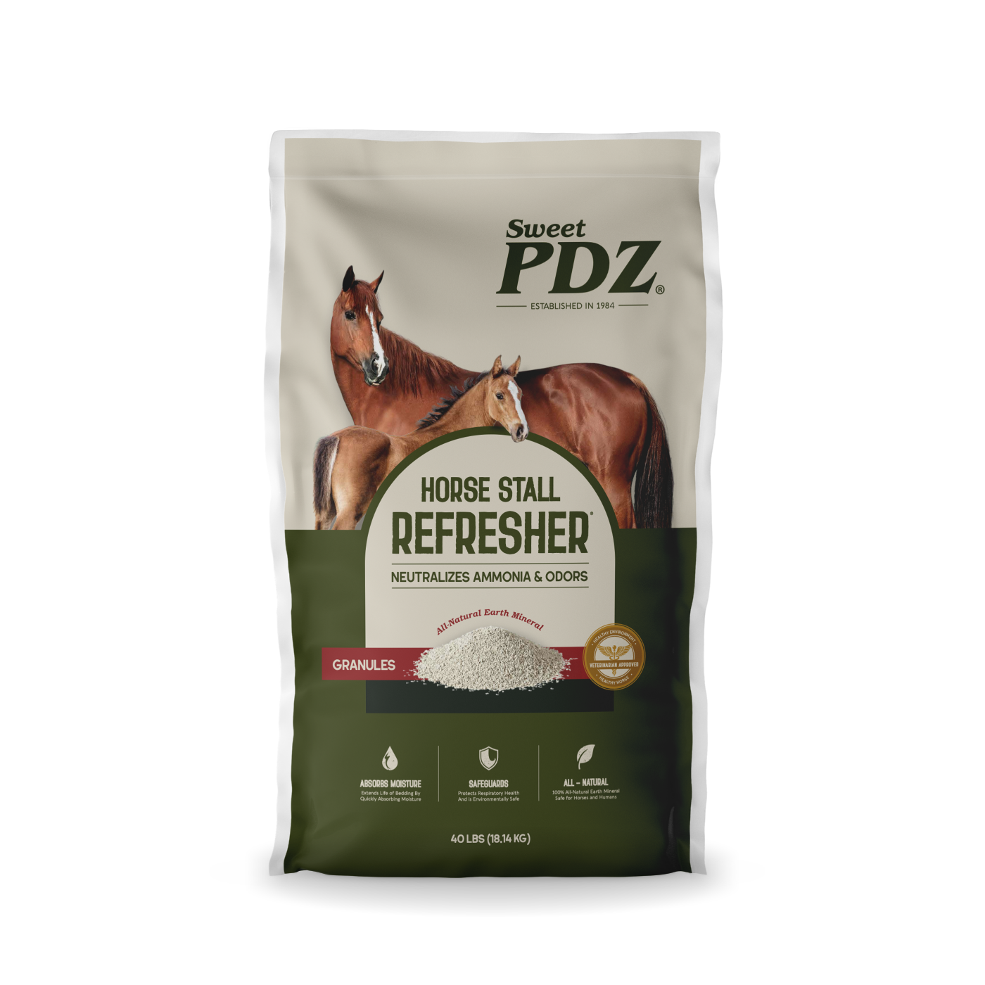 Sweet PDZ Horse Stall Refresher Granular 40 lb